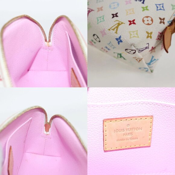 LOUIS VUITTON Monogram Multicolor Pochette Cosmetic White M47354 Auth 125292AV - Picture 16 of 16